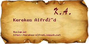 Kerekes Alfréd névjegykártya